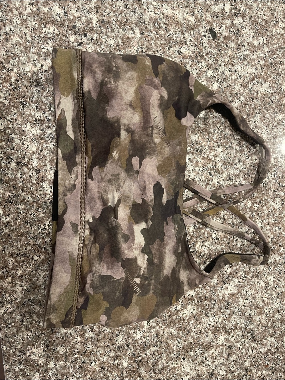 lululemon athletica Camo Sports Bra - Olive, Brown, Gray